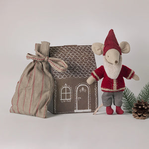 Adorable Maileg Xmas Santa with sack of presents.