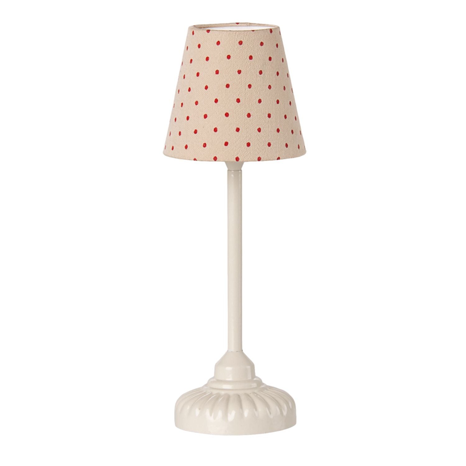 Sand-tone Maileg lamp as a accessory for small playroom setup