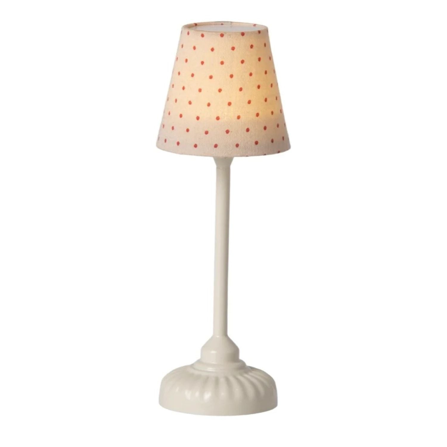 Maileg vintage floor lamp in sand colour for maileg mouse doll house.