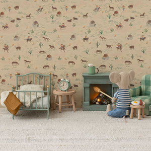 Vintage mouse bed set up with mattress, pillow, and blanket.