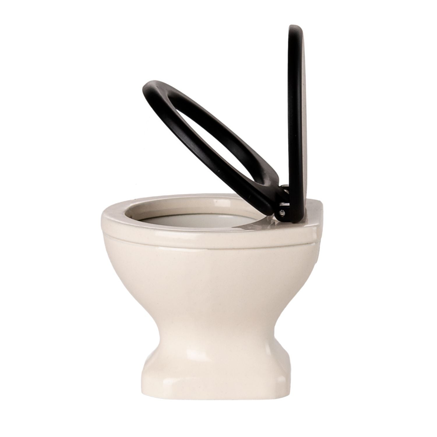 Maileg off-white toilet for mouse dolls.