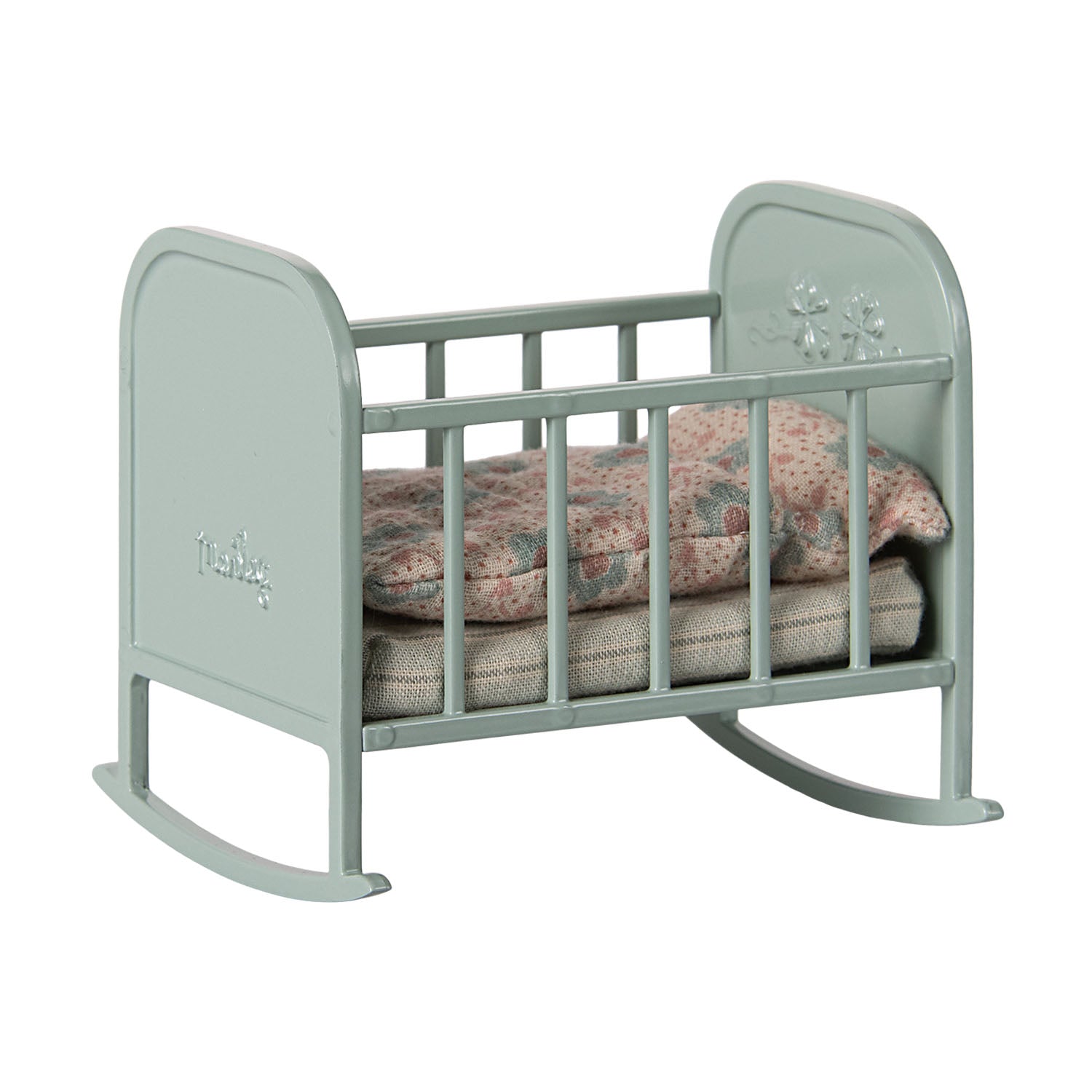 Maileg Cradle, My - Light Rose / Blue Mint