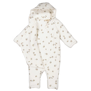 Romper suit with soft, breathable fabric in Forest Friends design