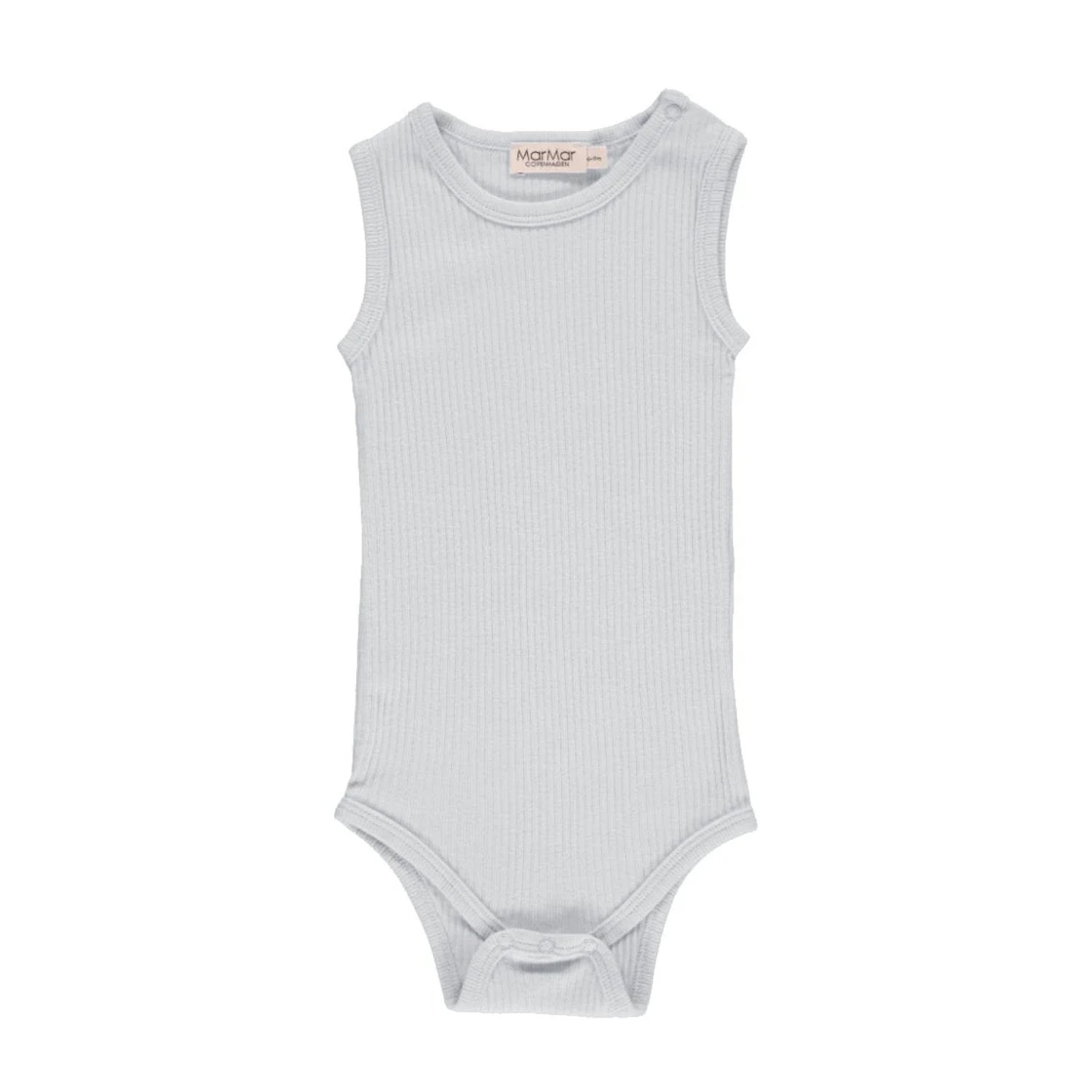 MarMar Sleeveless Baby Bodysuit Organic Cotton - Pale Blue