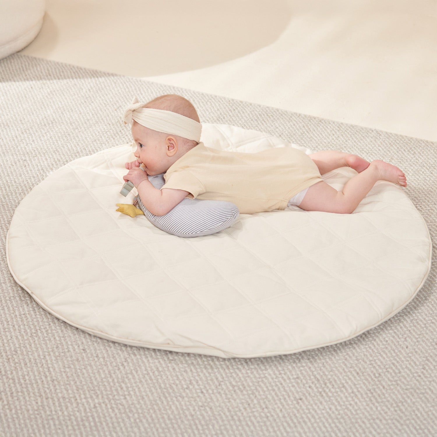 MiniDream Baby Play Mat & Gym with Tummy Time Cushion