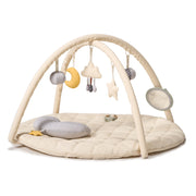 MiniDream Baby play gym with hanging toys on a white background