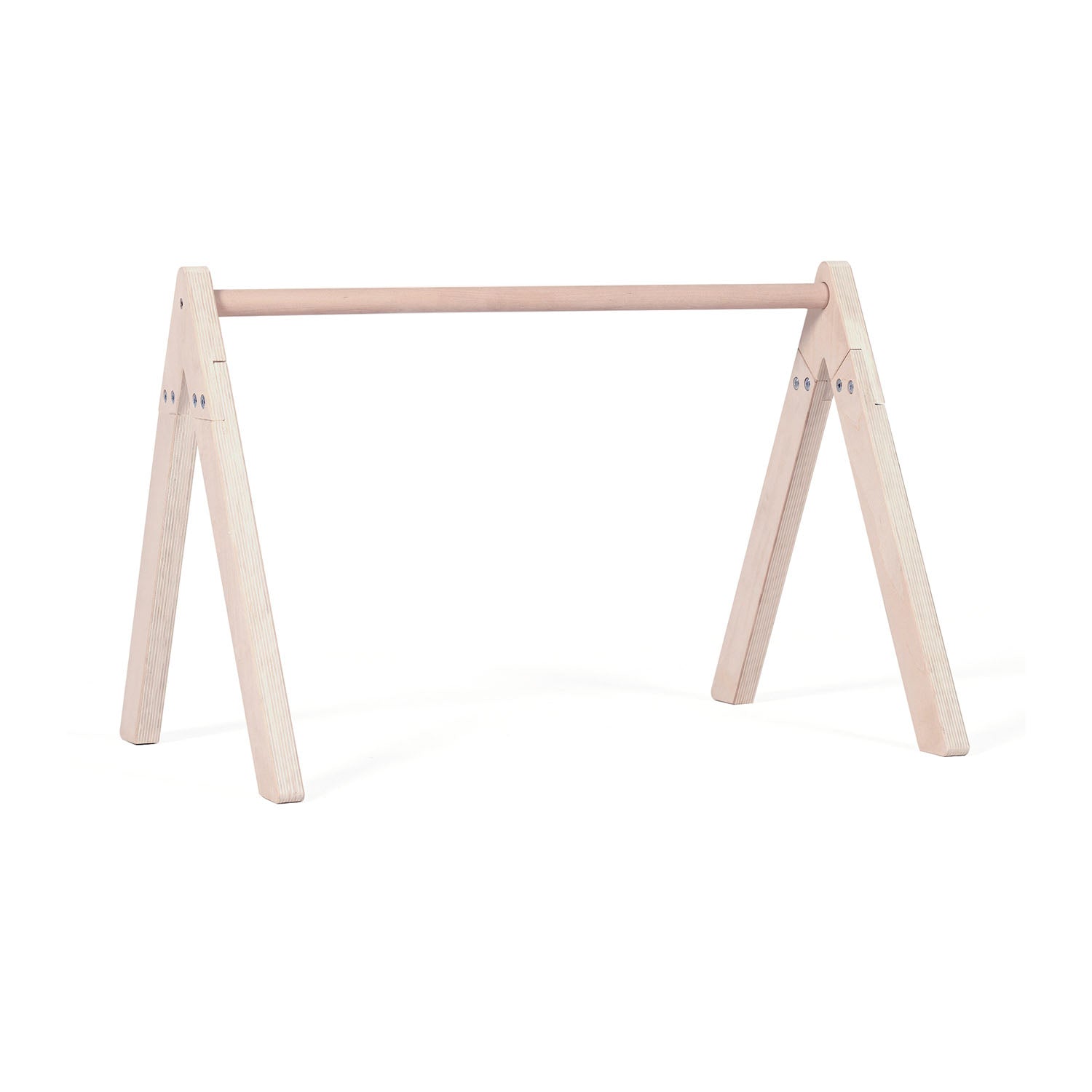 Neutral-toned nursery with Montessori activity gym frame for infants