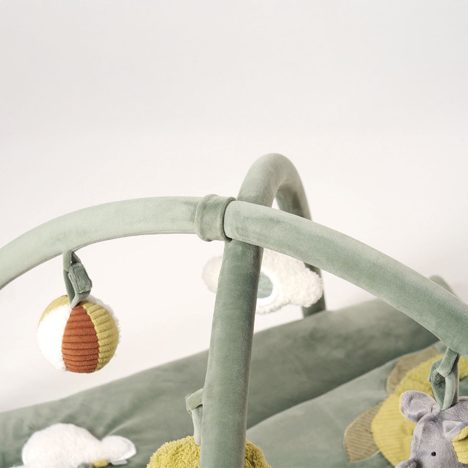 MiniDream activity gym with 4 hanging toys with arch.