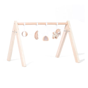 Eco-friendly plywood baby gym for newborn sensory play