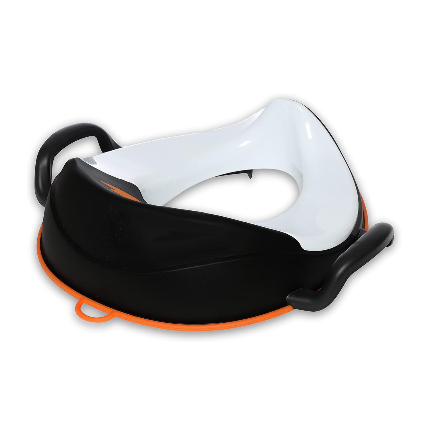 Compact toddler toilet seat trainer for home and travel.