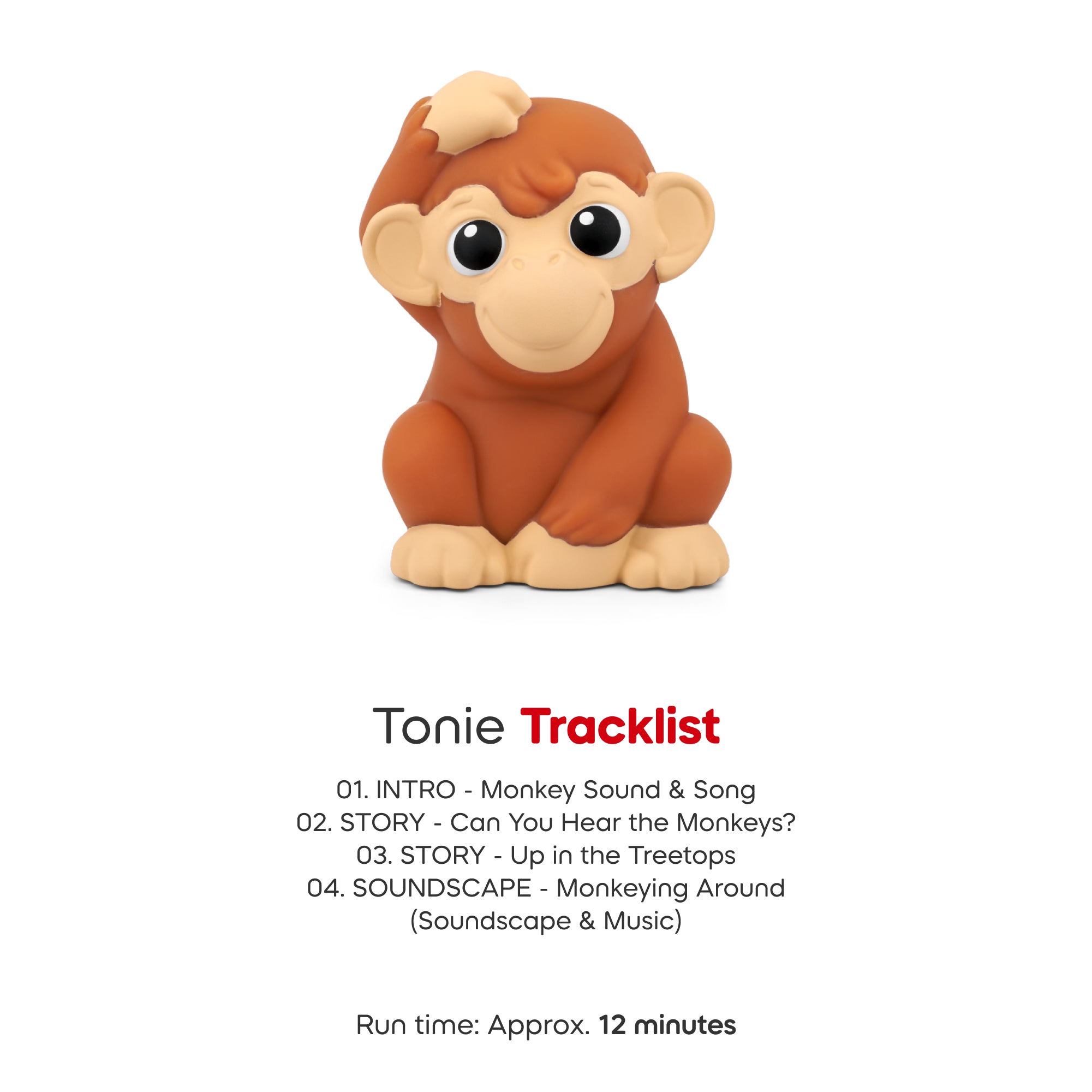 Tracklist of my first tonies jungle set - monkey