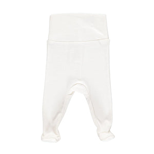 Eco-friendly new baby hamper with bodystocking and footed pants.