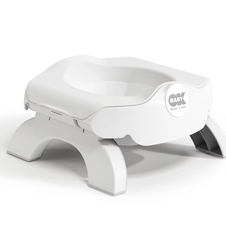 White Portable Potty Trainer with Foldable Legs