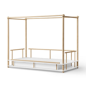 Oliver Furniture Camp canopy bed in white and oak