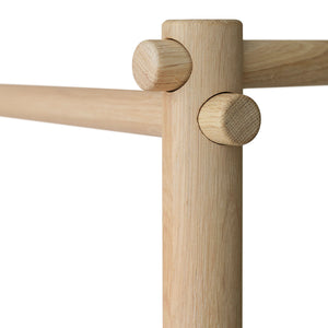 Low frame children’s bed with oak structure