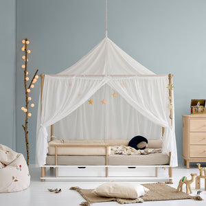 Lifestyle of cozy canopy bed for children bedroom