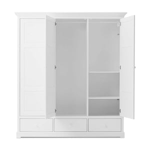 Scandinavian style wardrobe with hidden screws and simple look
