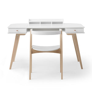 Built-in storage drawers sized for A4 papers and stationery