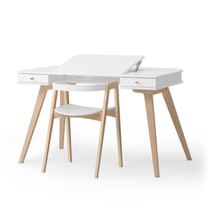 Desk with tilted tabletop surface for drawing, sketching, or reading