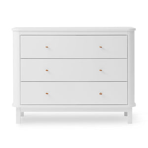 Durable MDF and solid oak dresser with warm natural tones