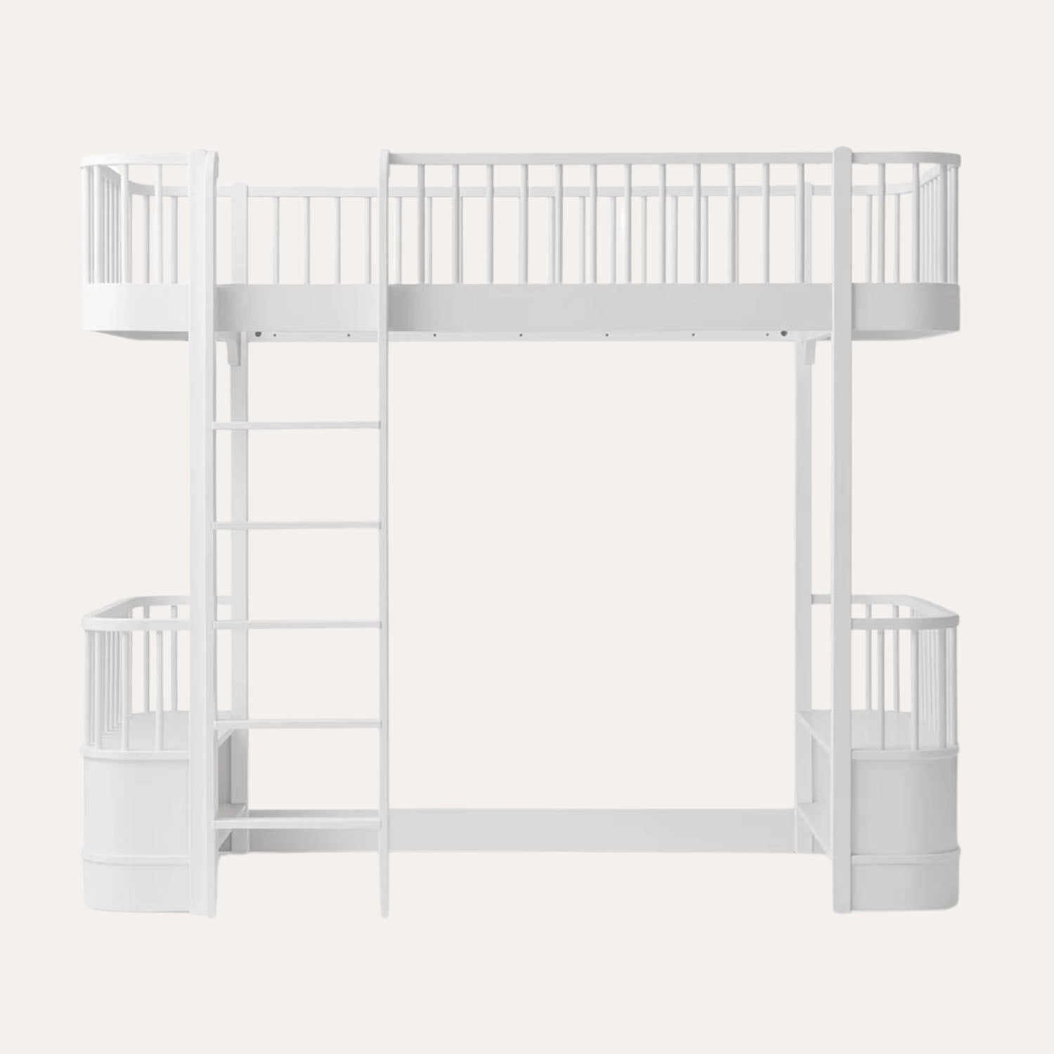 Scandinavian style wooden loft bed with clean design
