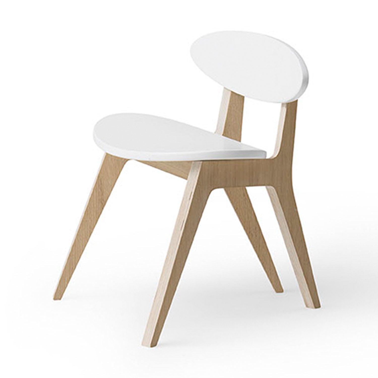 Oliver Furniture Wood PingPong Chair in white for toddlers