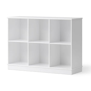 Full view of Oliver Furniture Wood 3x2 shelving unit with six compartments