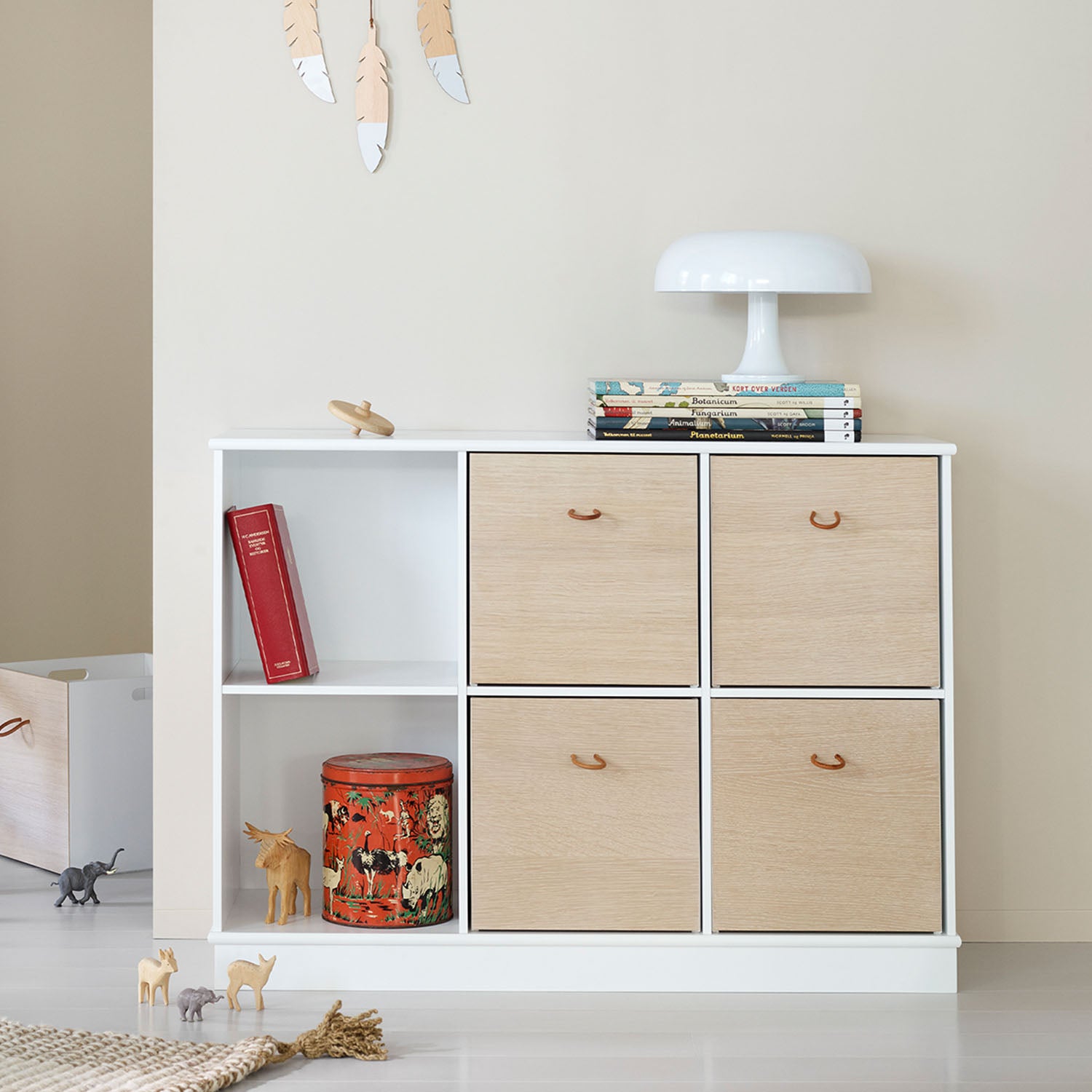 Children’s room setup showing organised toy storage