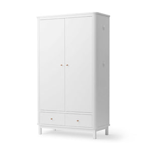 Front view of Oliver Furniture Wood Wardrobe in light oak finish