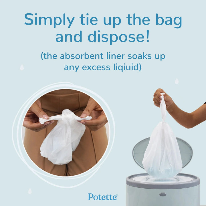 Travel potty with disposable liners, easy cleaning, BPA-free materials