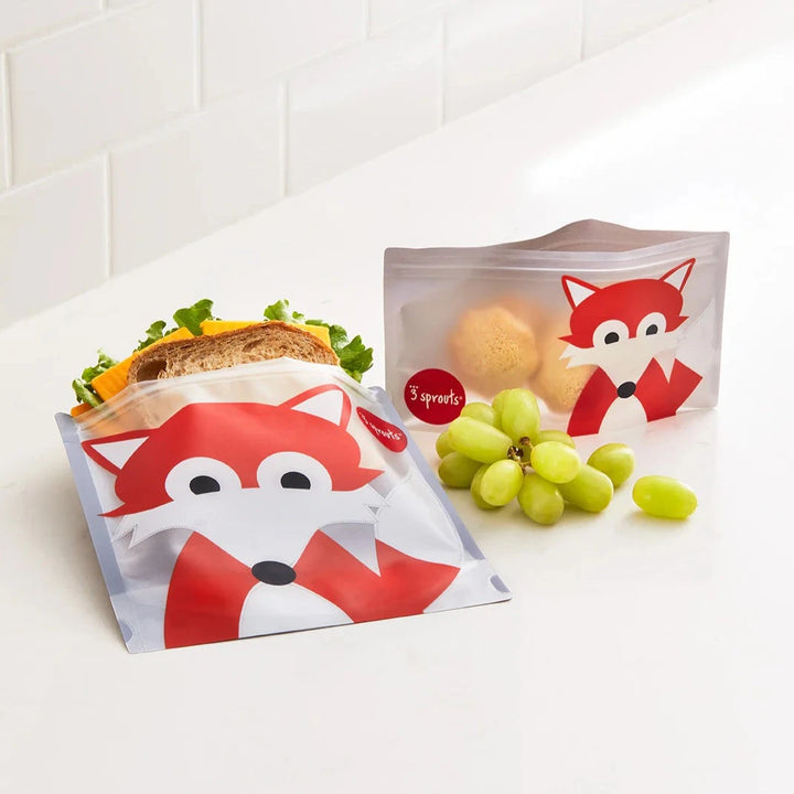 Buy Fox Sandwich Bags (2 Pack) - Reusable & Fun