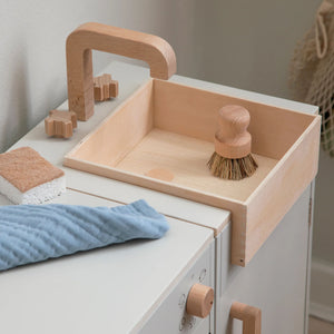 Sturdy sebra wooden toy sink for role play activities