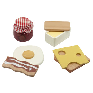 Sebra Play Food - Wooden Breakfast Set