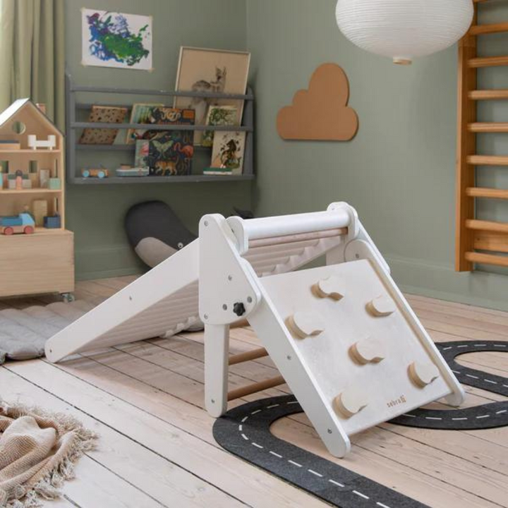 Sebra Wooden Climbing Triangle and Bed for Kids