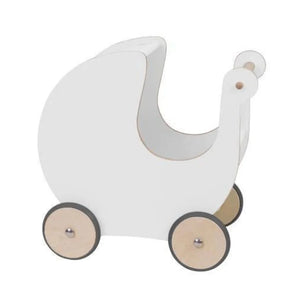 Sebra Wooden Dolls Pram - Classic White