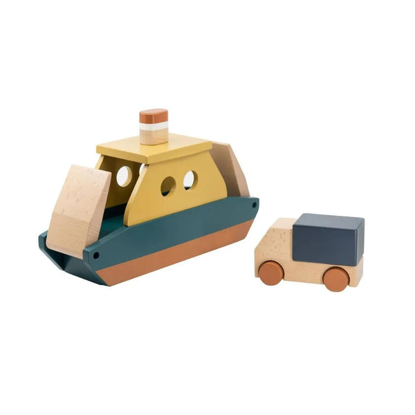 Sebra Wooden Ferry Toy With Truck