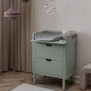 Sebra Changing Unit with Drawers showing flexible use for storage and changing.