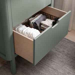 Sebra Changing Unit with Drawers complete with changing top attached, ready for use