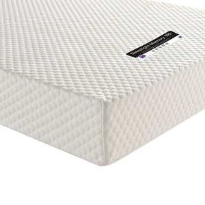 Close-up of the mattress layers, highlighting memory foam and Ecofoam