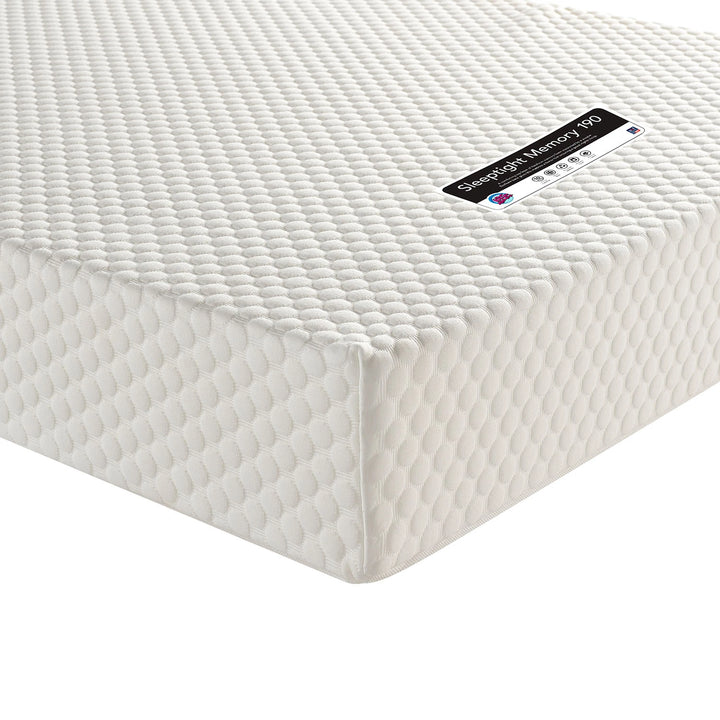Close-up of the mattress layers, highlighting memory foam and Ecofoam