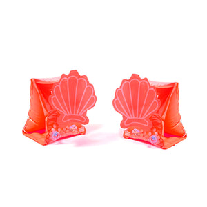 Sunnylife Buddy Float Armbands – Neon Coral with glitter, fun design. Helps build water confidence (ages 3-6).  Remember, adult supervision required.