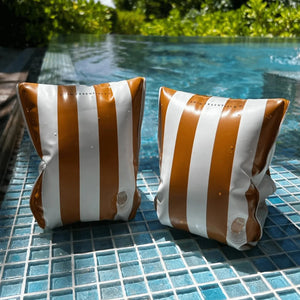 Swim armbands in the pool.