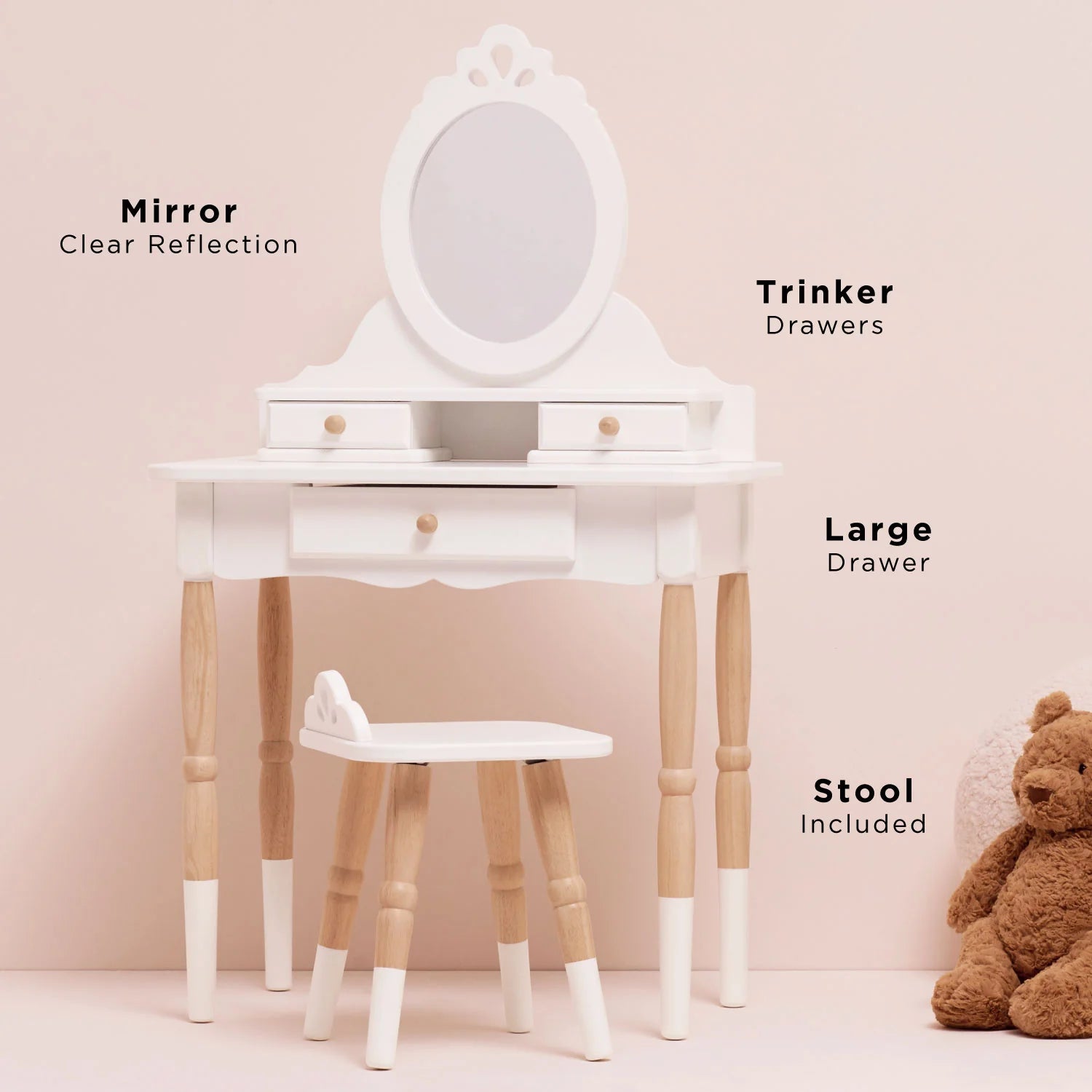 Le Toy Van Dressing-up Vanity Table with Stool