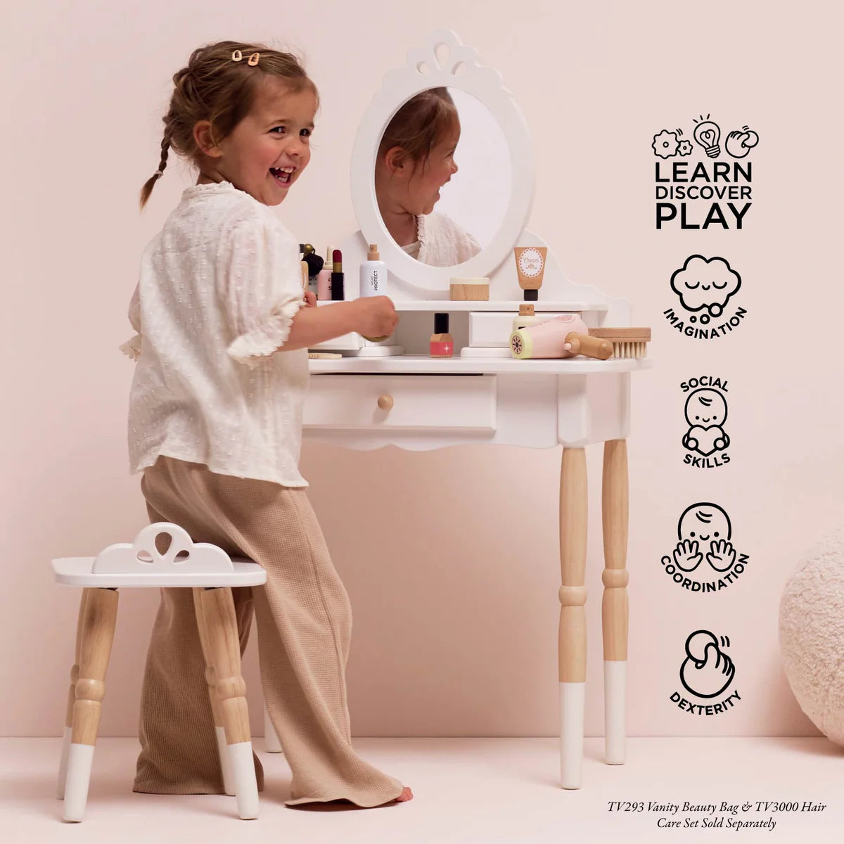 Le Toy Van Dressing-up Vanity Table with Stool