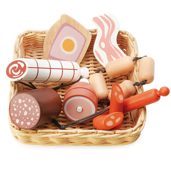Charcuterie Basket Wooden Play Food