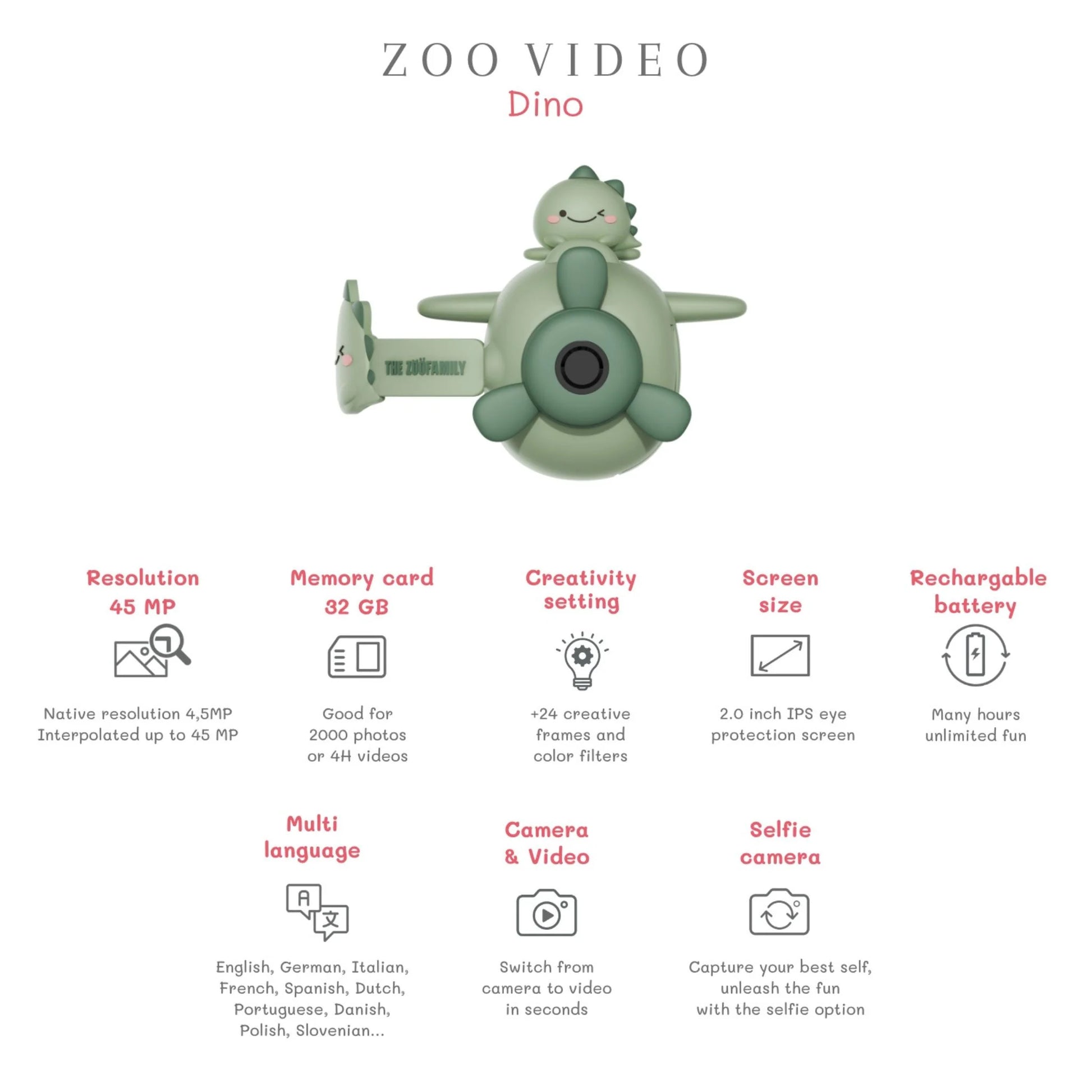 Features of zoo video camera - dino
