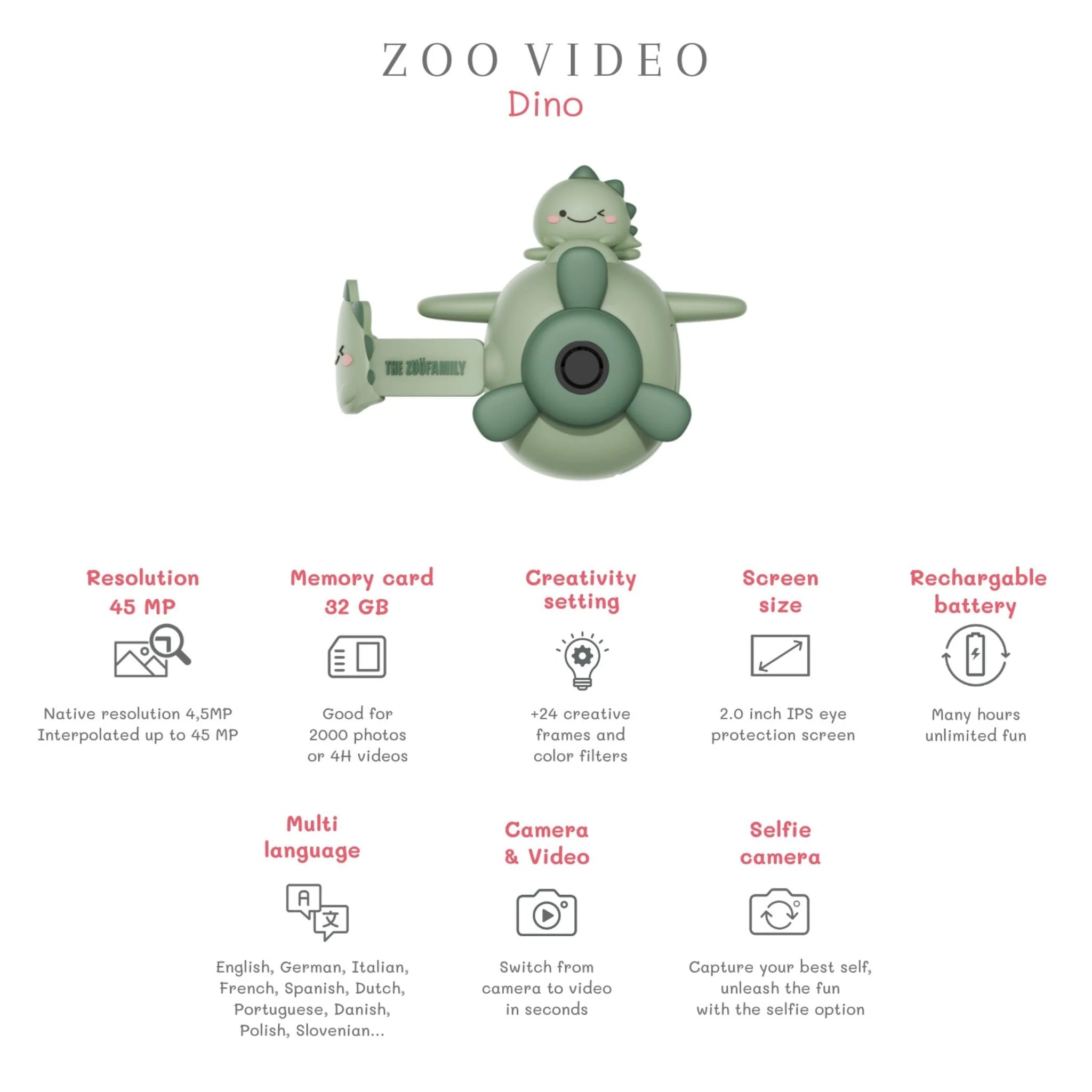 Features of zoo video camera - dino