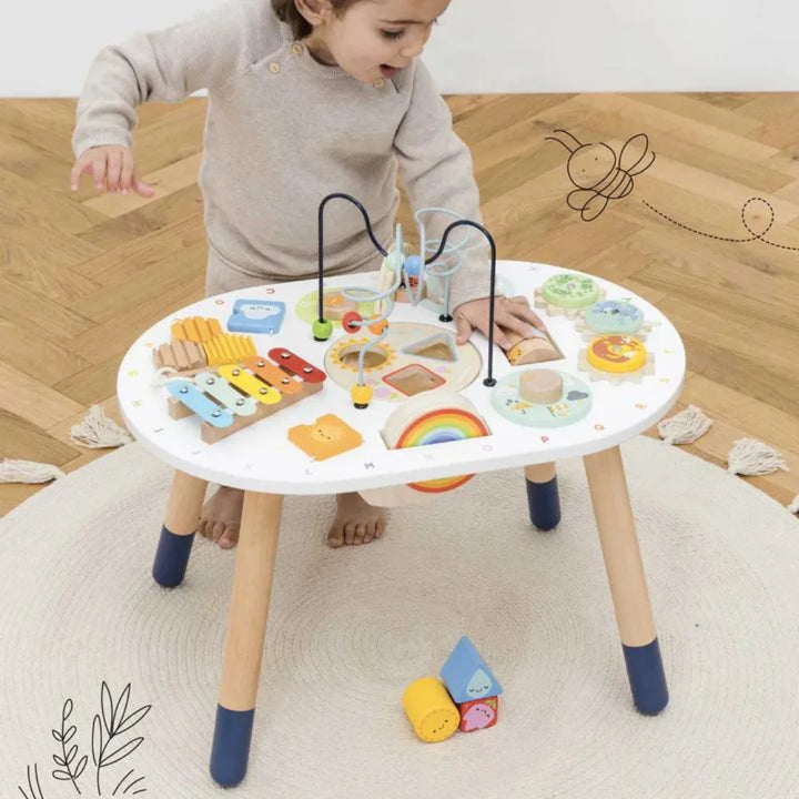 Toddler Playing Wooden Activity Toy Table Le Toy Van