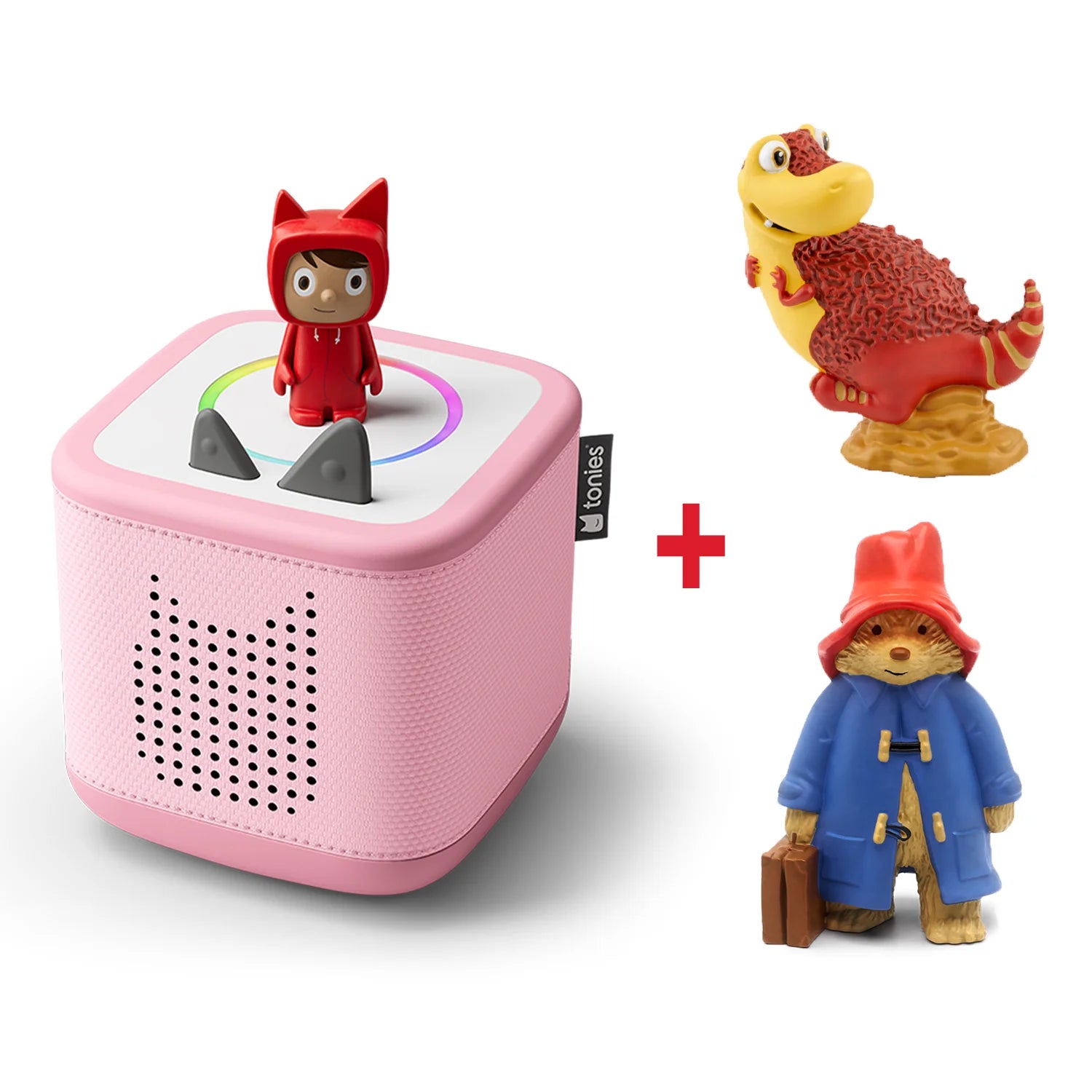 Toniebox 2 audio players with Tonies characters on top.