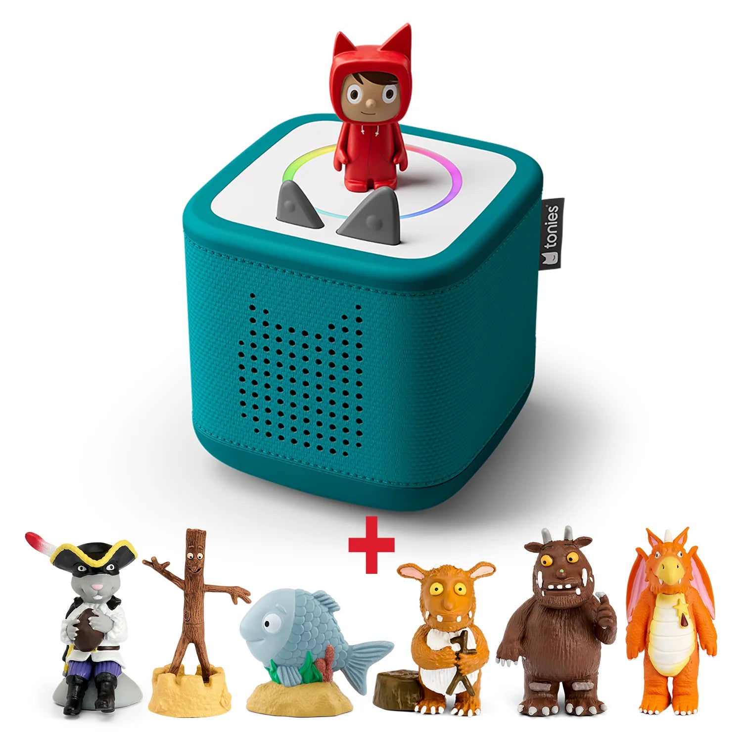 Toniebox 2 Julia Donaldson with 7 Tonies in tropical teal colour.